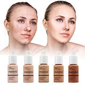 PHOERA Foundation, Flawless Soft Matte Liquid Foundation Makeup for Women.(102# Nude)