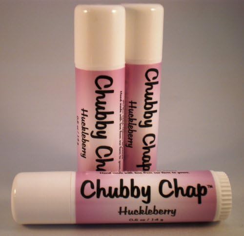 Three (3x) Large Jumbo Chapstick Natural Chapstick - 1/2 Ounce Lip Balm (Huckleberry)