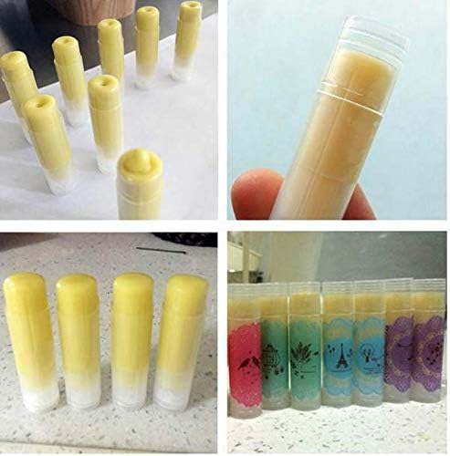 12 Pieces Clear Plastic Empty Lip Balm Tubes Containers DIY Lip Balm Lip Gloss Tube Pipe Bottle