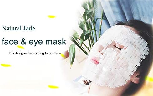 Jade Face Sleeping Mask, Jade Mask for Relieving Face & Eye Puffiness Migraine, Anti Wrinkle Mask Therapy, Yoga Meditation Tools (Clear Crystal)