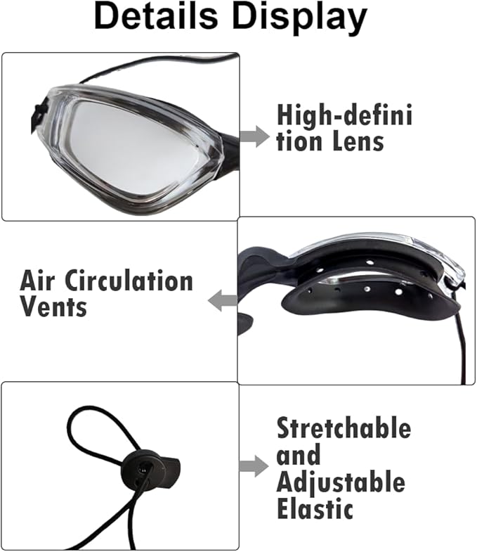 Moisture Chamber Goggles for Dry Eye Relief,Post Eye Surgery Recovery and Eyes Protection, 3D Care Moisturizing Eye Mask with Air Holes