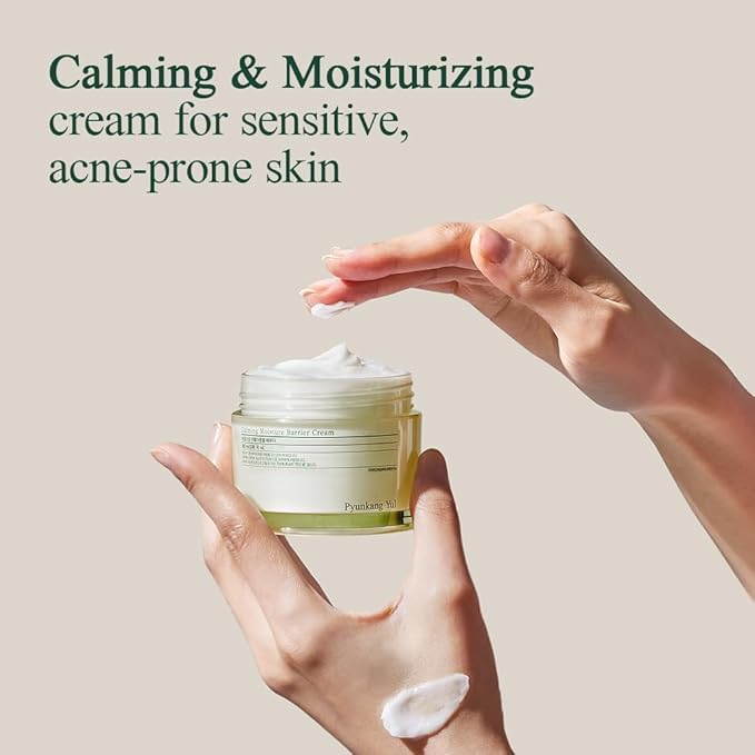 Pyunkang Yul PKY Calming Moisture Barrier Cream Instantly Soothes Sensitive Skin, Hyaluronic Acid & Ceramide for Hydration, Vegan, Korean Skincare (1.69 Fl. Oz, 50ml)
