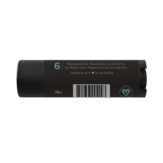 Natural Lip Butter Lip Balm - Mint - Pure Enough to Eat - Made With Just 6 Vegan Ingredients - Moisturizing Lip Care for All Day Hydration (3-Pack)
