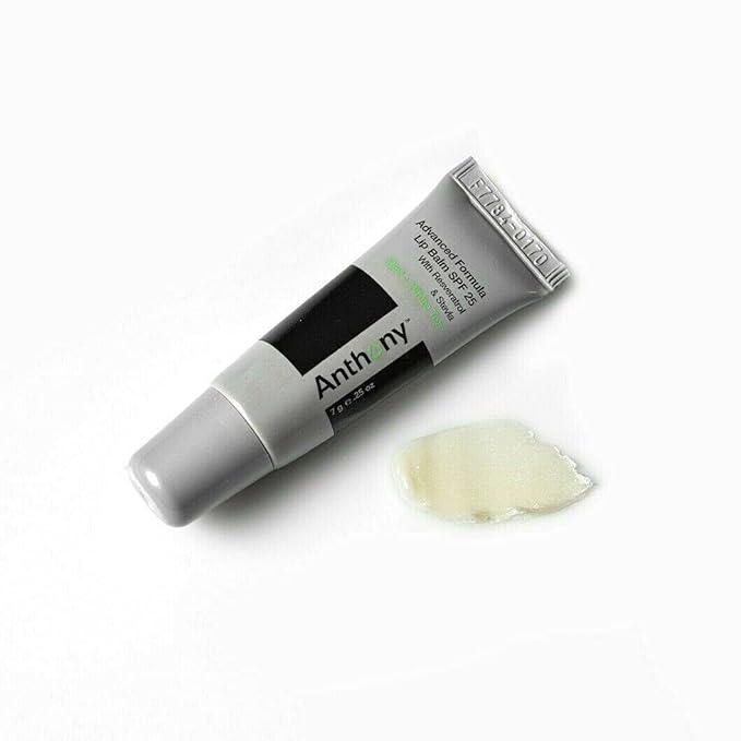 Anthony 25 SPF Lip Balm with Sunscreen for Lips – Contains Green Tea Extract, Shea Butter & Vitamin E – Moisturizing Repair Care Treatment for Chapped & Dry Lips – Mint & White Tea Flavor