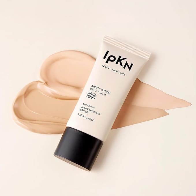 IPKN Moist & Firm BB Cream - Ultra-Hydrating Daily BB Cream with or without SPF40 - Lightweight, Non-Greasy Face Base with Antioxidants for Smooth, Radiant Skin