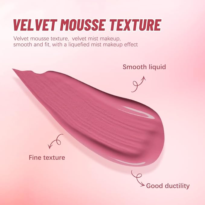 Liquid Blush,Soft Cream Face Blush, Dewy Cheek Tint, Long Lasting Natural Matte Finish Looking,Moisturizing Lightweight Blendable Feel (02 - HAPPY)