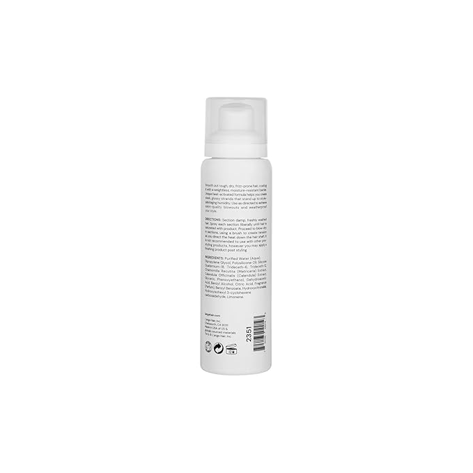 L'ANGE HAIR Glass Hair Thermal Blowout Primer | Heat Protectant Spray for Frizz Control & Shine | Blow Dry Support Styling Mist | For All Hair Types | 5 fl oz
