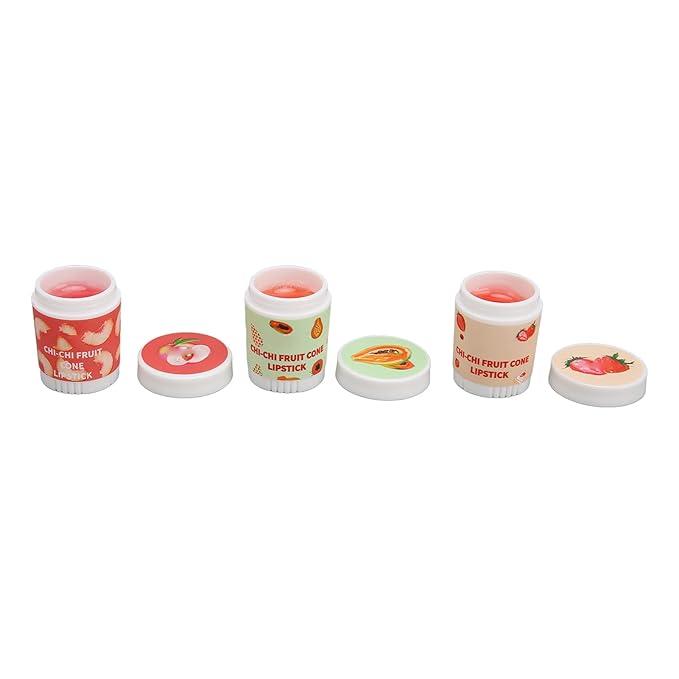 Lip Care Balm, Ice Cream Shape 3 Scent Lip Balm Pot Refreshing for Daily Care