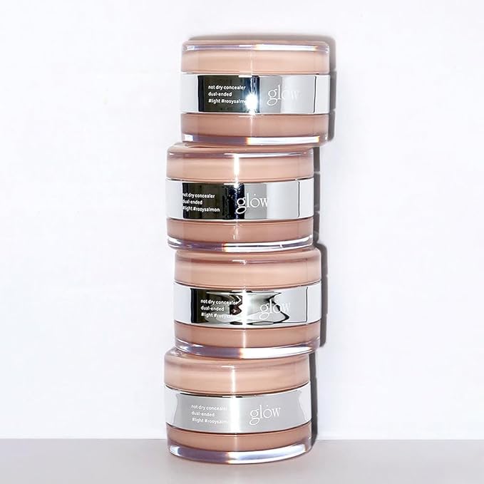 not dry concealer #light #rosysalmon : Vegan-Free, hypoallergenic, premium dual-ended concealer, expertly crafted to flawlessly cover blemishes and dark circles, 0.4 Oz