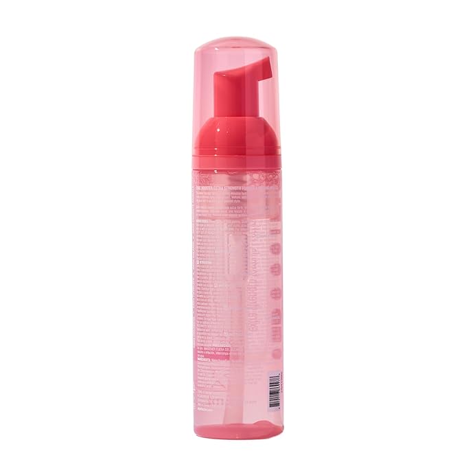 Style Factor EDGE BOOSTER Extra Strength Setting Mousse โ Frizz Control, Extra Volume, and Conditioning โ 2.5oz Pink Sapphire Mousse for Curly Hair