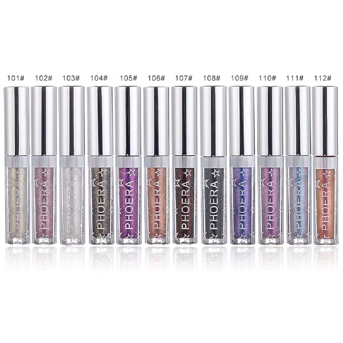 Glitter Eyeshadow,Makeup For Eyes Liquid Shimmer Sparkle Glow Light Colors Pencil Stick Shiny Long Lasting Waterproof Shining Eye Shadow Sets Metallic Pigments Metals Gloss Sparkling Pen Kit (A111)
