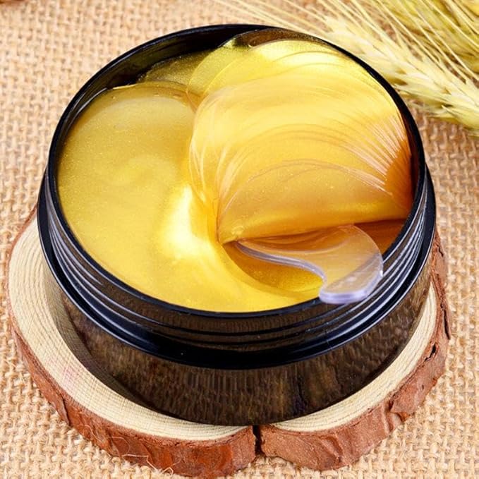 Under Eye Patches, 24K Gold Under Eye Patches for Puffy Eyes and Dark Circles, Under Eye Treatment, Fine Lines & Puffiness, 60 Pairs Collagen Eye Gel Pads for Personal Care
