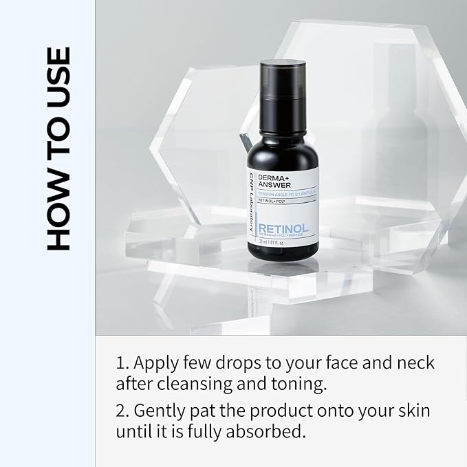CNP Retinol PCL Eye Treatment Serum (1.01 fl.oz/ 30ml) - DermaAnswer Tension Angle-Fit Ampule, Under Eye Tightening, Firming, Korean Night Skincare, Fine Lines and Dark Circles