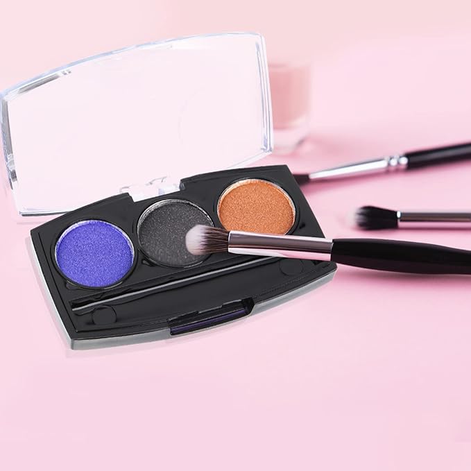 10Pcs Empty Magnetic Eyeshadow Palette Empty Eyeshadow Pans Containers Eyeshadow Palettes 3 Grids Makeup Pans Cosmetic Pans Eyeshadow Makeup Containers for Women Girls