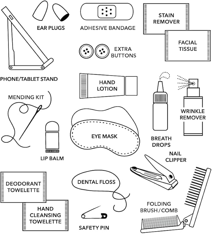 Pinch Provisions Travel Kit, includes 18 Must-Have Emergency Essential Items for Travelling, Ideal Road Trip or Airport Gift for Friends, Family & Peers, Portable Pouch