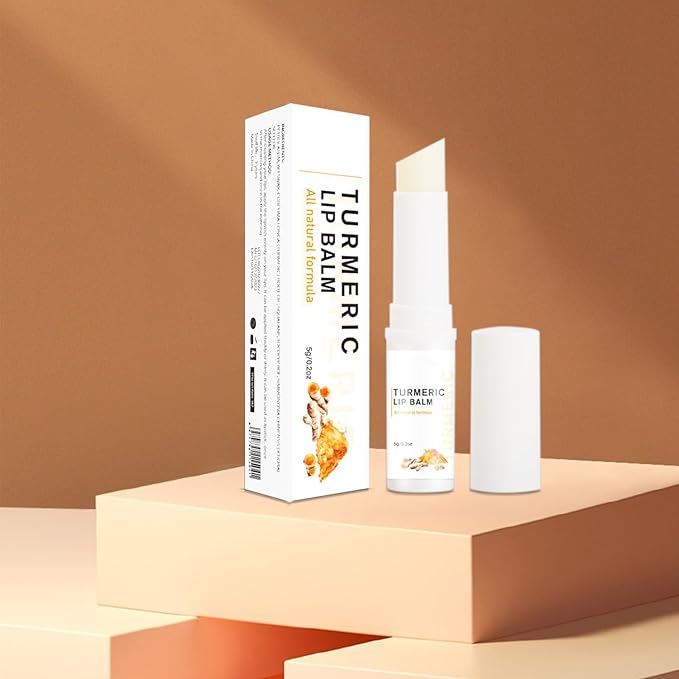 Organic Turmeric Lip Balm All-Day Moisturizing, Balancing, Soothing for Dry Lips Lip Balm With Turmeric Root Natural Ingredients Even Lip Tone 5g