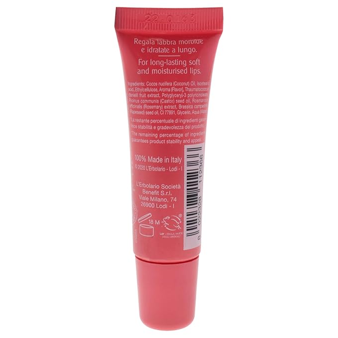 LErbolario Dreamy Lip Balm, Coconut, 0.3 oz - With Extracts of Virgin Coconut Oil - Moisturizing and Nourishing - For Dry Lips - Cruelty-Free