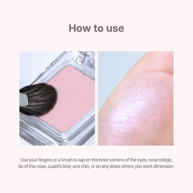 2aN Pure Glash Highlighter PU01 Twilight – Glass-Like Sheen Powder Highlighter for a Natural, Radiant Glow | Buildable, Long-Lasting, Lightweight Formula