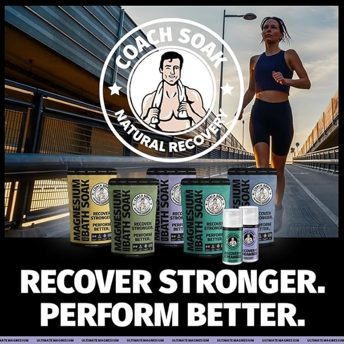 3 Pack Bundle: Coach Soak Recovery Bath Soak, Epsom Salt Bulk - Bath Salts Bulk, 3 Pack Bundle - Total of 9 Pounds (Lavender)