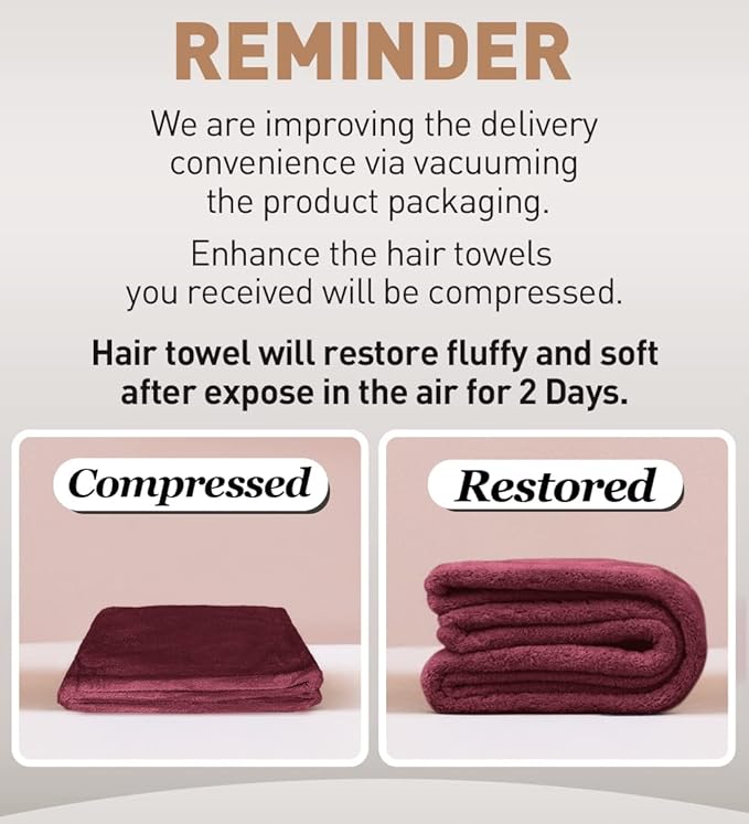 Hicober Microfiber Hair Towel, Hair Towel Wrap Turbans for Women,Hair Drying Towel Wrap Hair Accessories for Women Girls-Plum,Navy,Aqua Green,3Packs