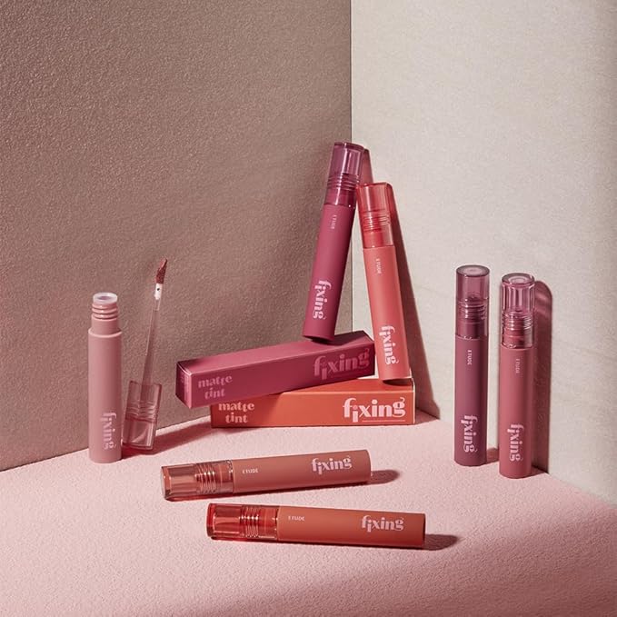 ETUDE Fixing Tint #05 Midnight Mauve (4g) | Long Lasting High Pigmented Liquid Lipstick | Waterproof Lightweight Matte Finish Lip Stain | Full Coverage | Korean Makeup, Kbeauty