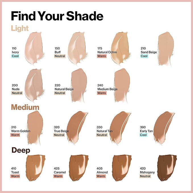 Revlon Liquid Foundation, ColorStay Face Makeup for Normal and Dry Skin, Longwear Full Coverage with Matte Finish, Oil Free, Medium Beige, 1.0 Fl Oz