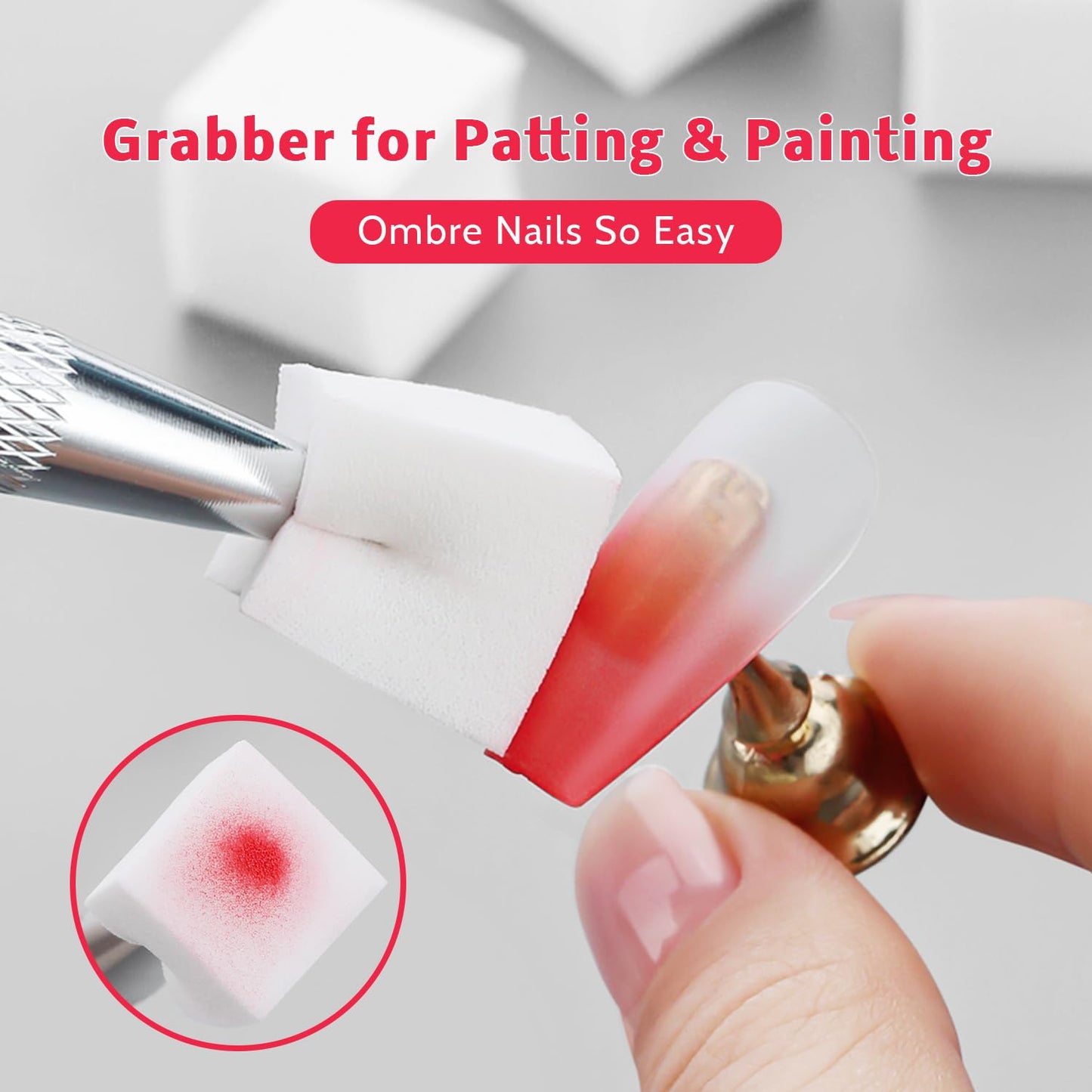 Sponge Pat Paint Nail Gel & Tools Kit, 9 Colors Ombre Nails Gradient Gel Nail Blush Blooming Aura Nails Drawing Stripper Floral Painting Nail Art, No Wipe, UV/LED Curing (9 Colors Set A)