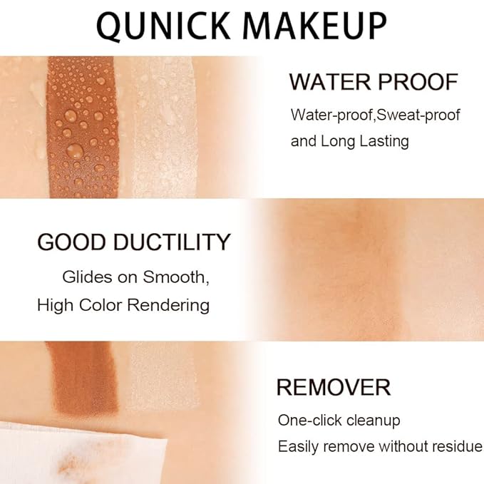 evpct 2Pcs Face Cream Contour Sticks Makeup Highlighter Highlight Brown Creme Cheek Contour Sticks contorno en crema Bronzer Bronzing Foundation Stick Kit Powder Shadow Shading Face Contour 05&08