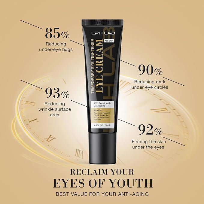 Temporary Eye Tightener Eye Cream for Under-Eye Bags, Dark Circles & Puffiness, Anti Aging Fine Lines, Firm That Delicate Skin Under Your Eyes, 30Ml