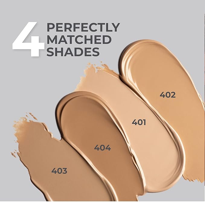 LAMEL Smartskin Serum Tinted Foundation - Hydrating & Nourishing - Hypoallergenic & Skin-Caring - Color Correcting - Anti-Aging Formula with Hyaluronic Acid - 402, 1,18 fl.oz