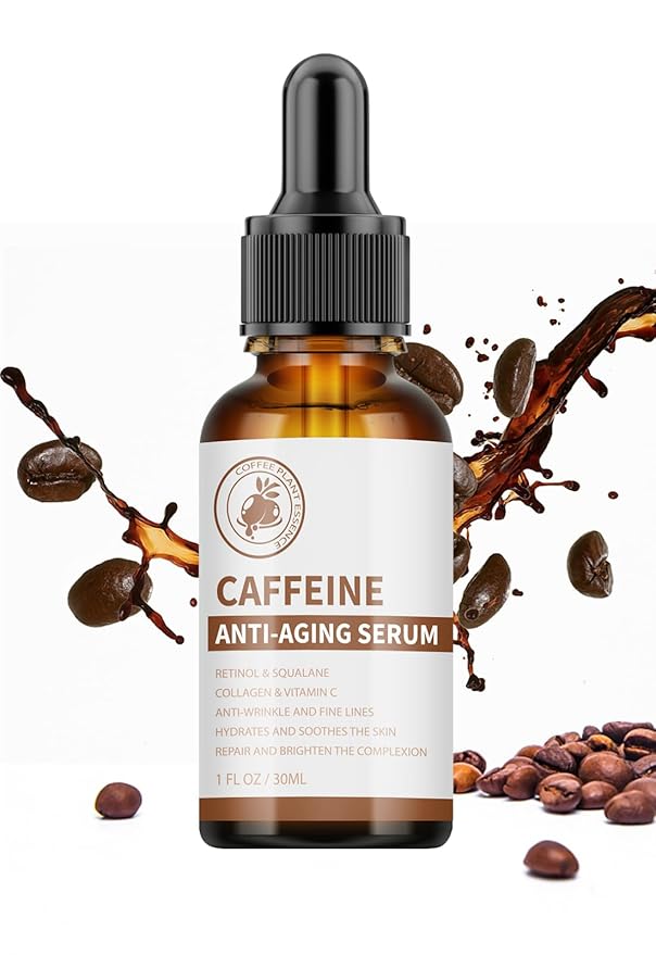 Caffeine Eye Serum Under Eye Treatment Serum for Moisturizing Anti-Aging Brightening Eye Serum, Caffeine Eye Cream for Wrinkles, Dark Spots and Dark Circles Beauty Skin Care
