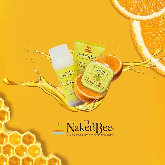 The Naked Bee Lip Balm Sampler, Coconut & Honey, Orange Blossom Honey, Pomegranate & Honey, Grapefruit Blossom Honey, Lavendar & Beeswax Absolute