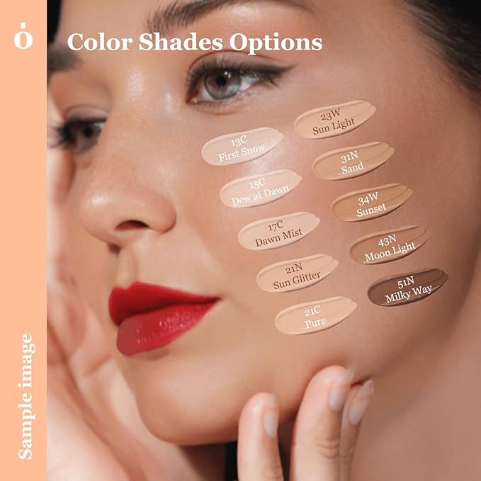 Skin Barrier Glow Cover Cushion, All-day Coverage, Glow Finish, Lightweight, Skincare-Like Texture, Non-cakey Makeup, Korean Cushion Foundation (#43N Moonlight, 0.15 oz)