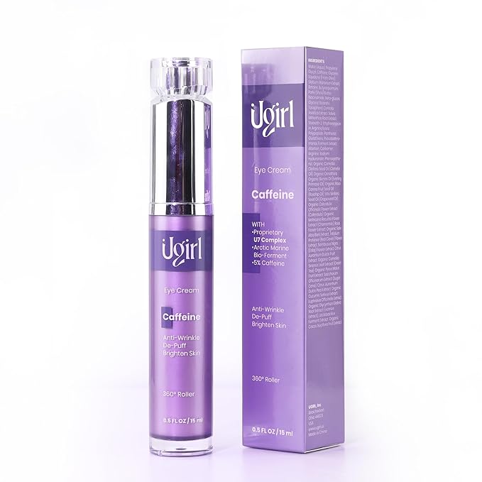 Under Eye Cream for Dark Circles and Puffiness, Daily 0.5 fl. oz, Eye Cream with Caffeine and Hyaluronic, Anti Aging Eye Cream for Dark Circles