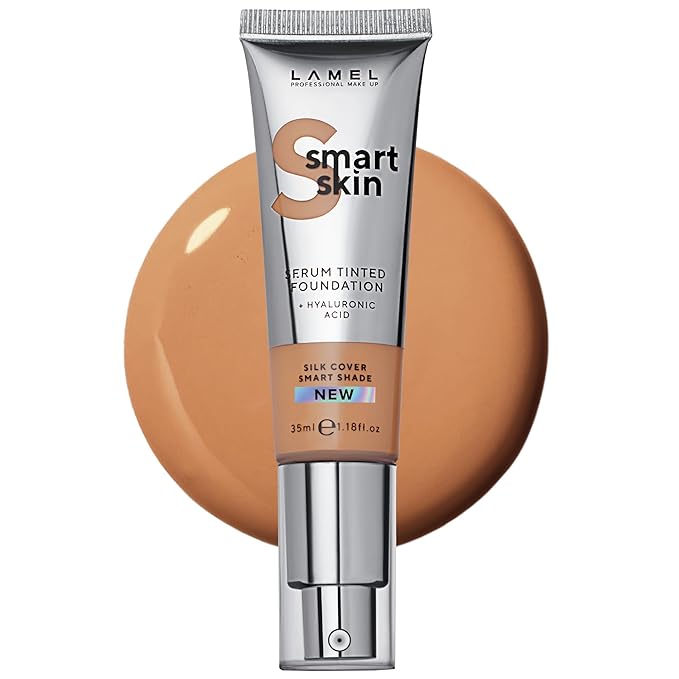 Lamel- Smart Skin Serum Tinted Foundation - 408 Honey | Smoothens skin | Weightless texture| Blurs pores | SPF 30+ | All-day wear | 35ml