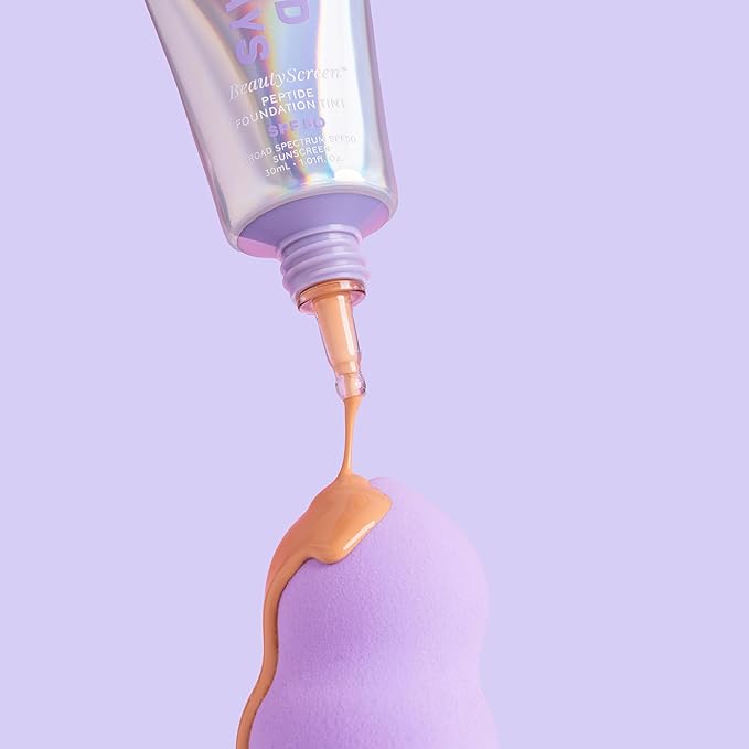 Naked Sundays BeautyScreen™ SPF 50 Mineral Peptide Foundation Tint – 2-in-1 Skin Tint & Mineral Sunscreen | Radiant, Buildable Coverage, Acne-Safe, Infused with Peptides (2 Fair Sand, 1.01 oz)