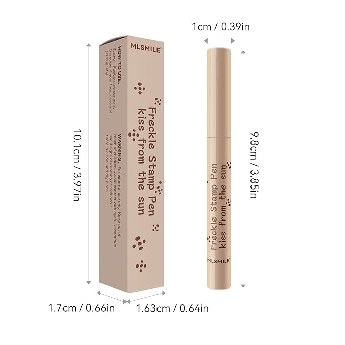 AKARY Stamp Freckle Pen Natural Lifelike Fake Freckles Makeup, Waterproof Long Lasting Quick Dry 5 Comb Corners Natural Like Face Freckle Makeup Pen for Effortless Sunkissed Makeup, 02-Natural Coffee