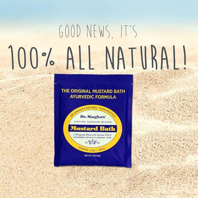 Dr. Singha's Mustard Bath, Therapeutic Bath Salts, 2 Oz