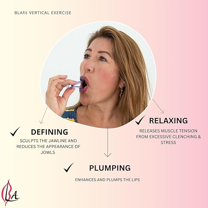 Lip Plumper Device | Non-Invasive Lip Plumping Device, Pain-Free | 60-Second Daily Exercise for Fuller Lips, Defined Jawline & Firmer Skin, MADE IN USA (Lavender)