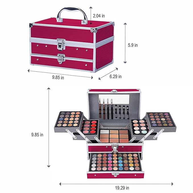 132 Color All- In- One Makeup For Women Full Kit,Professional Makeup Kit,Makeup Gift Set for Women &Girls,Include eyeshadow/lipstick/concealer/Lip Gloss/Eyeliner/Mascara/Makeup Brushes(Pink)