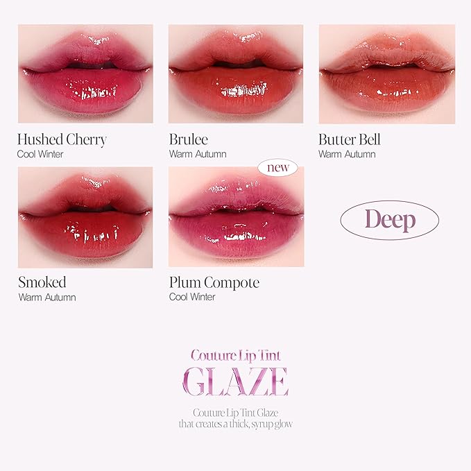 Espoir Couture Lip Tint Glaze #13 Bold Berry 0.14oz | Volumizing Lip Stain with Syrupy Shine | Long-Lasting & Vibrant Color for Radiant Lip Look | Moisturizing & Glossy Lip Tint | Korean Lip Makeup