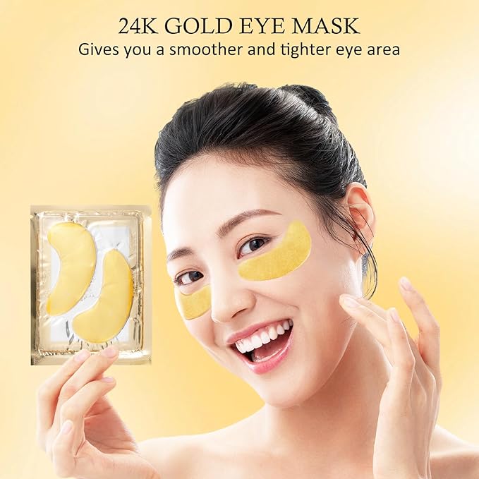 Under Eye Patches for Puffy Eyes and Dark Circles,Collagen Under Eye Mask Skin Care Products,Snail Mucin Eye Patches,Wrinkle Patches