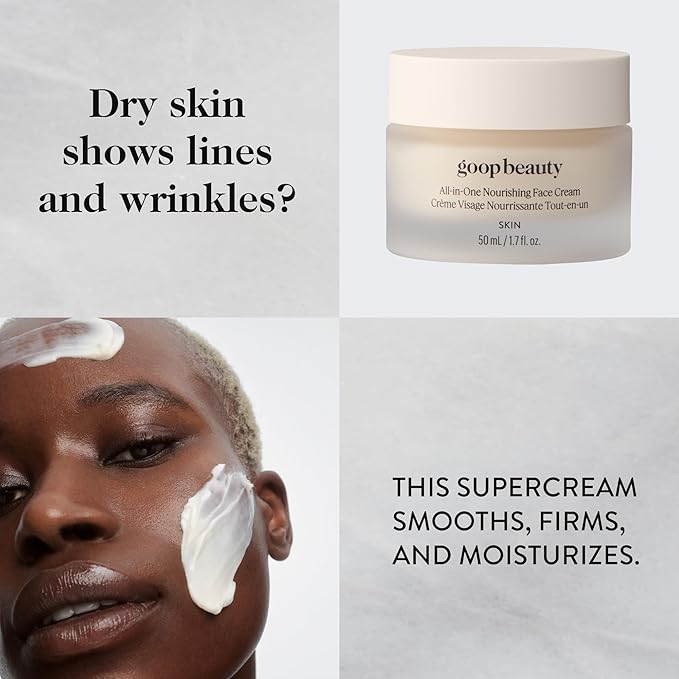 goop Beauty Nourishing Face Cream | Improves Firmness, Elasticity, & Brightness | Botanicals, Ceramides, & Squalane | Anti Wrinkle Moisturizer | 1.7 fl oz