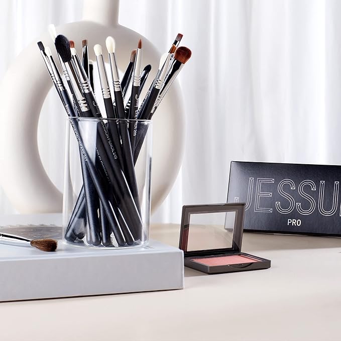Jessup Eye Makeup Brushes Set Professonal 28pcs Premium Synthetic Eyeshadow Brush Eyeliner Brush Eyebrow Brush Blending Brush for Makeup Black T341