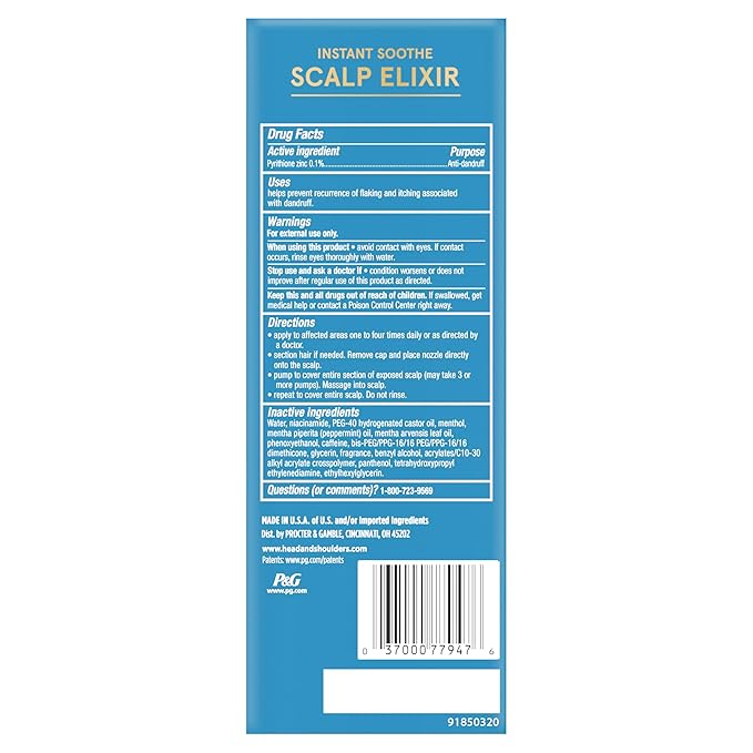 Head & Shoulders Royal Oils Scalp Elixir Treatment - Instant Soothe, Anti-Dandruff, Dry Scalp Relief & Hydration with Cooling Menthol & Peppermint Oil, 4.2 fl oz