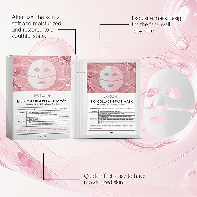 Retinol Collagen Face Mask – Korean Tightening Hydrogel Overnight Mask, Deep Moisturizing & Elasticity Boost, Long-Lasting Hydration & Brightening Skin (Deep Hydrating Mask)