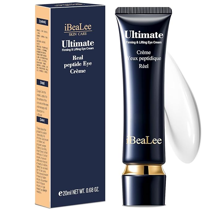 Temporary eye tightening cream, instantly reduces eye bags and dark circles, daily anti-aging, eye cream quickly repairs wrinkles, reduces fine lines, contains hyaluronic acid and retinol, 0.68 oz
