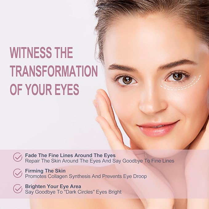 Temporary Eye Tightener Eye Cream - Retinol & Hyaluronic Acid Infused Formula, Quickly Repairs Wrinkles While Reducing Under-Eye Bags & Dark Circles, Daily Anti-Aging Care, 0.68 oz