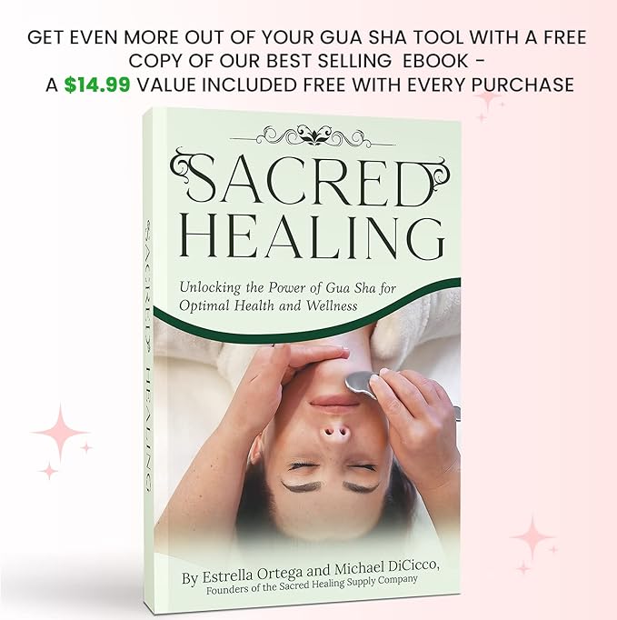 Sacred Healing Premium Stainless Steel Gua Sha Facial Tool – Enhance Beauty, Anti-Aging, Pain Relief, Lymphatic Drainage – Ideal for Home and Professional Use- Metal Gua Sha