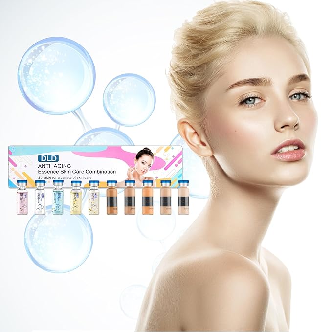 BB Facial Glow Starter Kit Facial Pigment Serum Treatment Kit,Anti-Aging Serum Pigments Set for Micro-needling Skin Treatment 10 Vials 5ml Hyaluronic Acid Ampoule foundation Essence Skin
